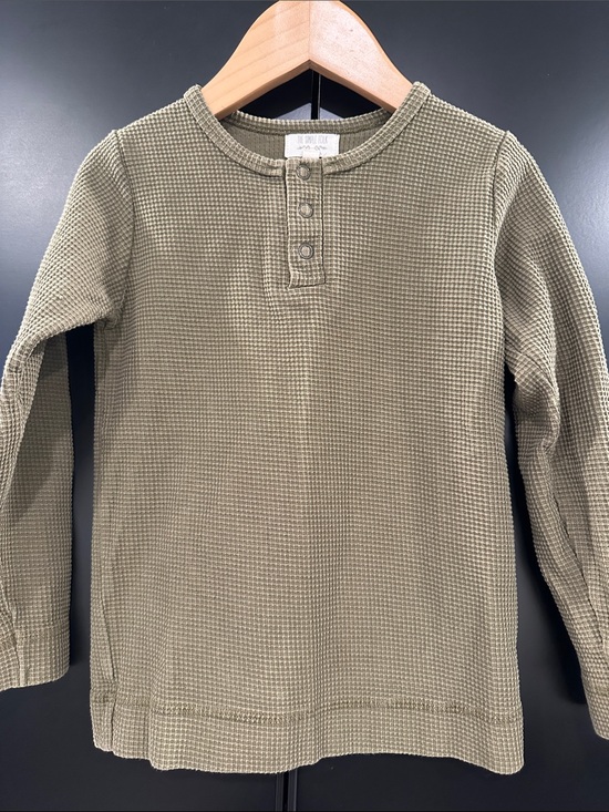 The Simple Folk Other - The Simple Folk Organic Cotton Long-Sleeve Waffle Henley Top